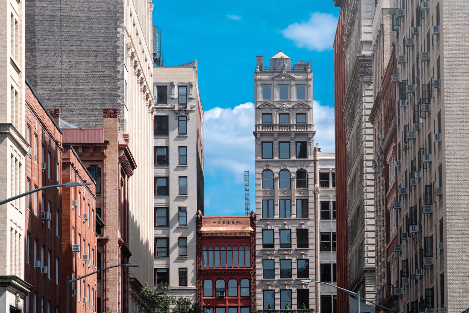 New York City street level buildings